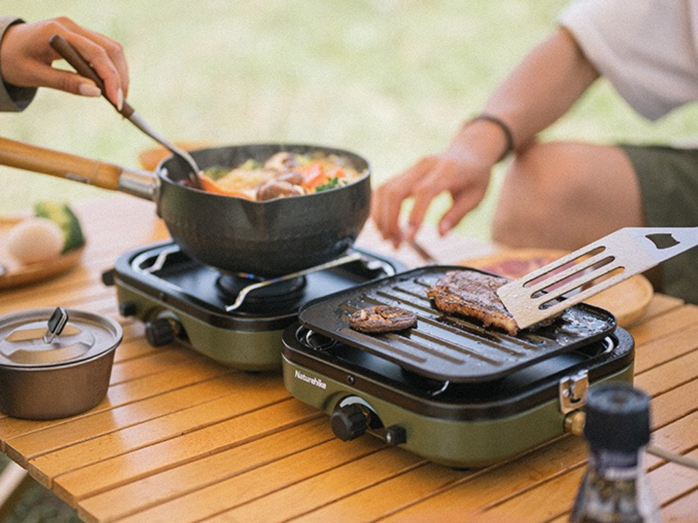 Bếp ga đôi gấp gọn Naturehike Glamping NH22RJ003
