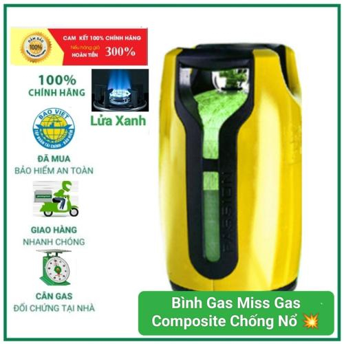 Bình Gas Composite Miss 12 Kg Màu Vàng