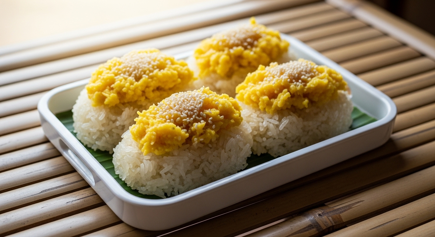 Hương vị hòa quyện từ nếp và sầu riêng