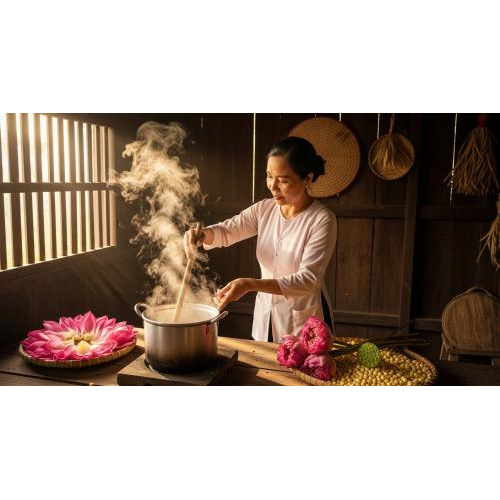 Quy trình làm sữa sen – Giữ trọn hương vị tự nhiên