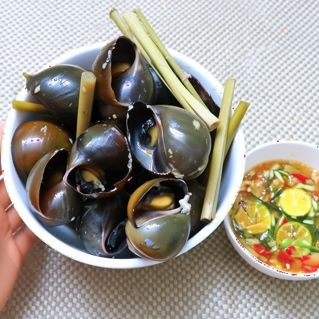 Ốc Hấp Sả: Khói Lam Chiều Và "Bản Giao Hưởng" Đồng Quê Nơi Bếp Cũ